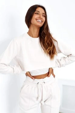 Lounge Underwear Two Piece Bralette & Cropped Jumper - Cream Bestsellers