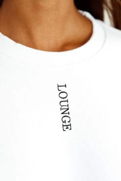 Lounge Underwear Crew Neck Jumper - White Tops Und Hoodys