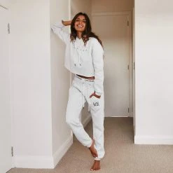 Lounge Underwear Fitted Joggers - Ash White