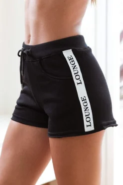 Lounge Underwear High Waisted Shorts - Black