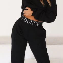 Lounge Underwear Bestsellers Basic Fitted Joggers - Black