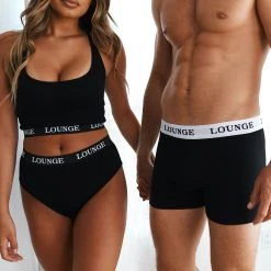 Lounge Underwear Boxers Three Pack - Black Boxershorts
