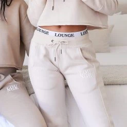Lounge Underwear Jogger Und Hose Fitted Joggers - Cream 7 Lounge Underwear Jogger Und Hose Fitted Joggers - Cream