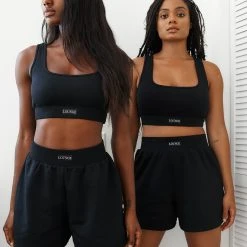 Lounge Underwear Essential Crop Top (Set) - Black 10 Lounge Underwear Essential Crop Top (Set) - Black