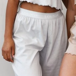 Lounge Underwear Frill Pyjama Trousers - Frost