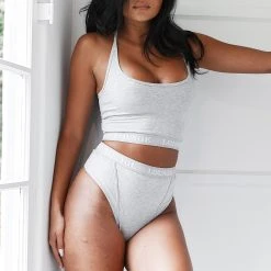 Lounge Underwear Bamboo Basic Bralette (Set) - Grey BH Ohne Bügel Sets