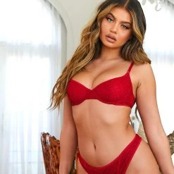 Lounge Underwear Outlet Outlet Icon Balcony Bra (Set) - Maroon