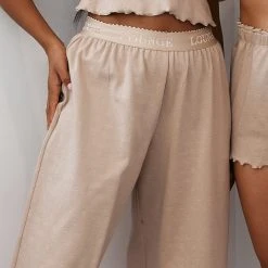Lounge Underwear Frill Pyjama Trousers - Mink 10 Lounge Underwear Frill Pyjama Trousers - Mink