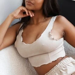 Lounge Underwear Schlaf Ruffle Pyjama Cami Top - Mink