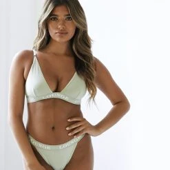 Lounge Underwear BH Ohne Bügel Sets Bamboo Triangle Bra (Set) - Olive