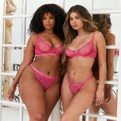 Lounge Underwear Outlet Royal Balcony Bra (Set) - Hot Pink
