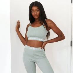 Lounge Underwear Soft Chic Ribbed Leggings - Sage Leggings Sets 6 Lounge Underwear Soft Chic Ribbed Leggings - Sage Leggings Sets