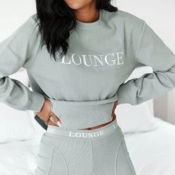 Lounge Underwear Soft Chic Ribbed Long Sleeve Top - Sage Tops Und Hoodys 6 Lounge Underwear Soft Chic Ribbed Long Sleeve Top - Sage Tops Und Hoodys