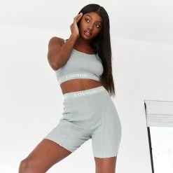 Lounge Underwear Soft Chic Ribbed Shorts - Sage 6 Lounge Underwear Soft Chic Ribbed Shorts - Sage