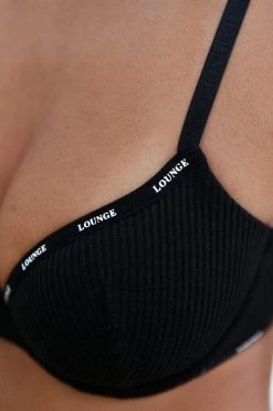 Lounge Underwear Bestsellers So Soft Ribbed T-Shirt Bra (Set) - Black